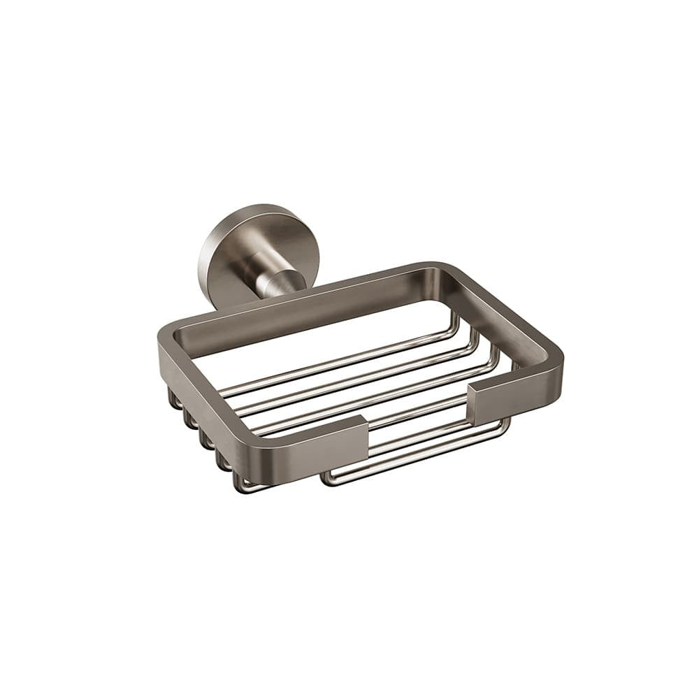 ICO Bath Summit Soap Basket in Brushed Nickel
