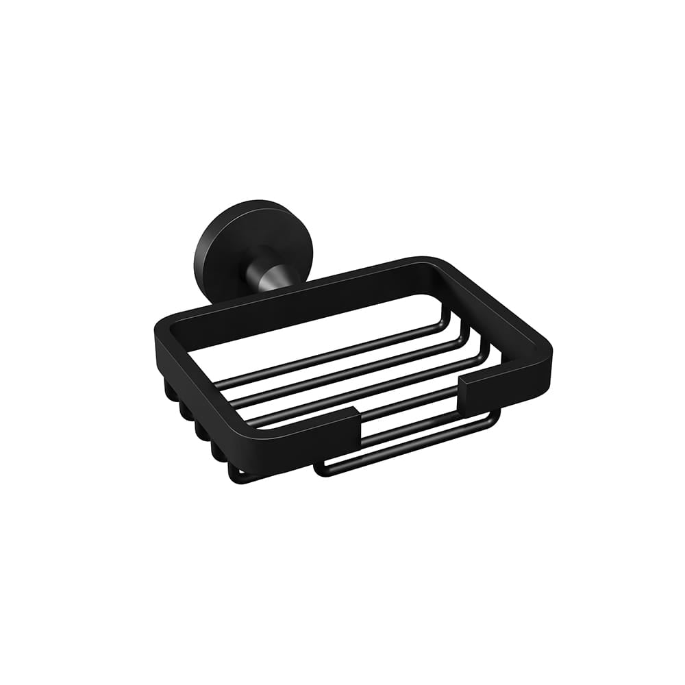 ICO Bath Summit Soap Basket in Matte Black