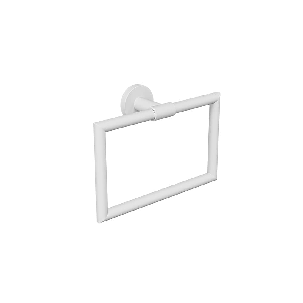 ICO Bath Summit Towel Ring in Matte White
