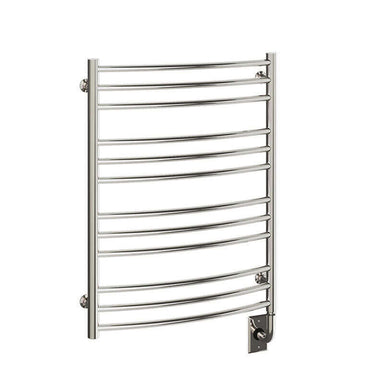 ICO Bath Tuzio Laveno 23.5 X 31 Towel Warmer Brushed Nickel Corner View