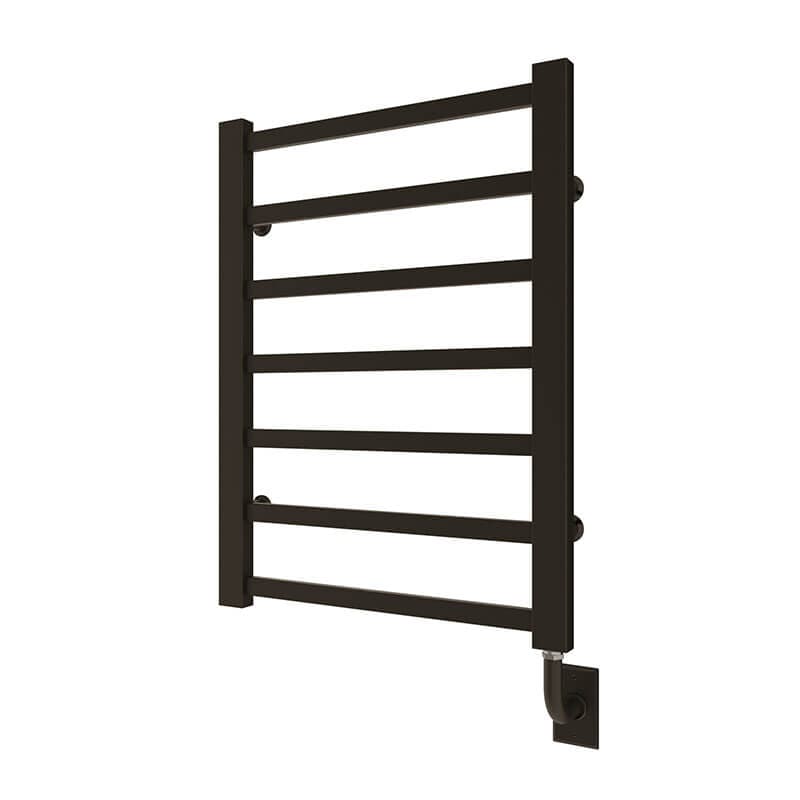 ICO Bath Tuzio Milano 23.5 X 31 Towel Warmer Matte Black Corner View