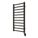 ICO Bath Tuzio Milano 23.5 X 50.5 Towel Warmer Matte Black Corner View