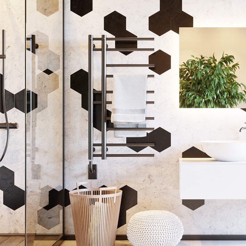 ICO Bath Tuzio Ortona 19.5 X 37 Towel Warmer Front View