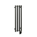 ICO Bath Tuzio Rosendal 10.5 X 37.5 Towel Warmer Matte Black Corner View