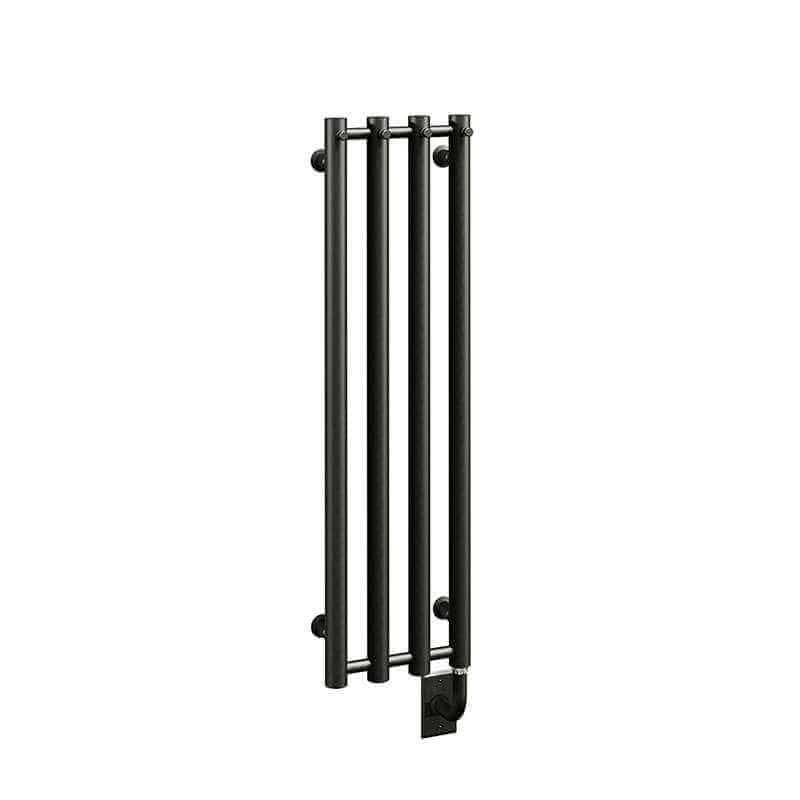 ICO Bath Tuzio Rosendal 10.5 X 37.5 Towel Warmer Matte Black Corner View