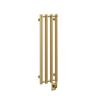 ICO Bath Tuzio Rosendal 10.5 X 37.5 Towel Warmer Pvd Brushed Gold Corner View