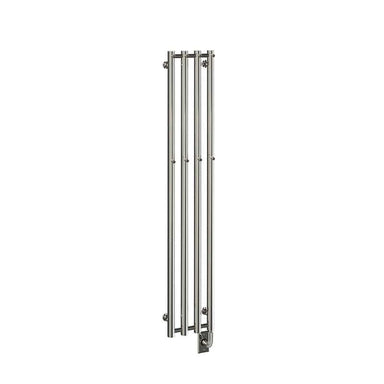 ICO Bath Tuzio Rosendal 10.5 X 59 Towel Warmer Polished Nickle Corner View