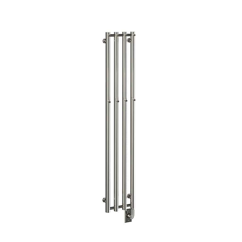 ICO Bath Tuzio Rosendal 10.5 X 59 Towel Warmer Polished Nickle Corner View