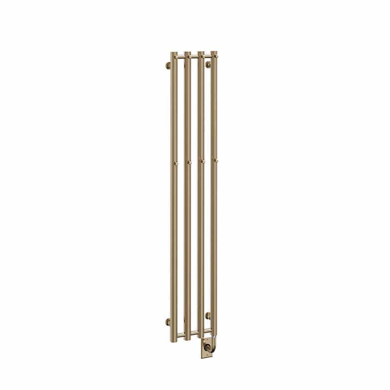 ICO Bath Tuzio Rosendal 10.5 X 59 Towel Warmer Pvd Brushed Bronze Corner View