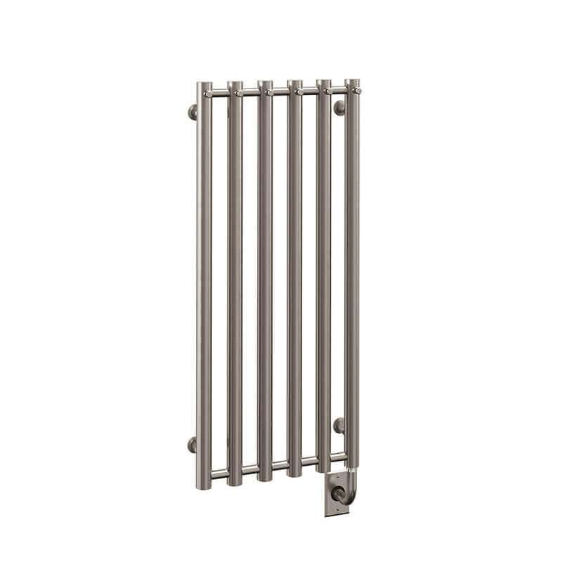 ICO Bath Tuzio Rosendal 16.5 X 37.5 Towel Warmer Brushed Nickel Corner View