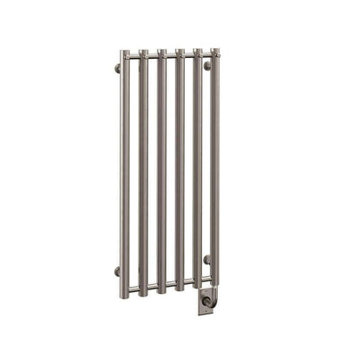 ICO Bath Tuzio Rosendal 16.5 X 37.5 Towel Warmer Brushed Nickel Corner View