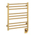 ICO Bath Tuzio Sorano 19.5" x 23" Towel Warmer in Unlacquered Brass