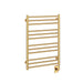 ICO Bath Tuzio Sorano 23.5" x 31" Towel Warmer in Unlacquered Brass