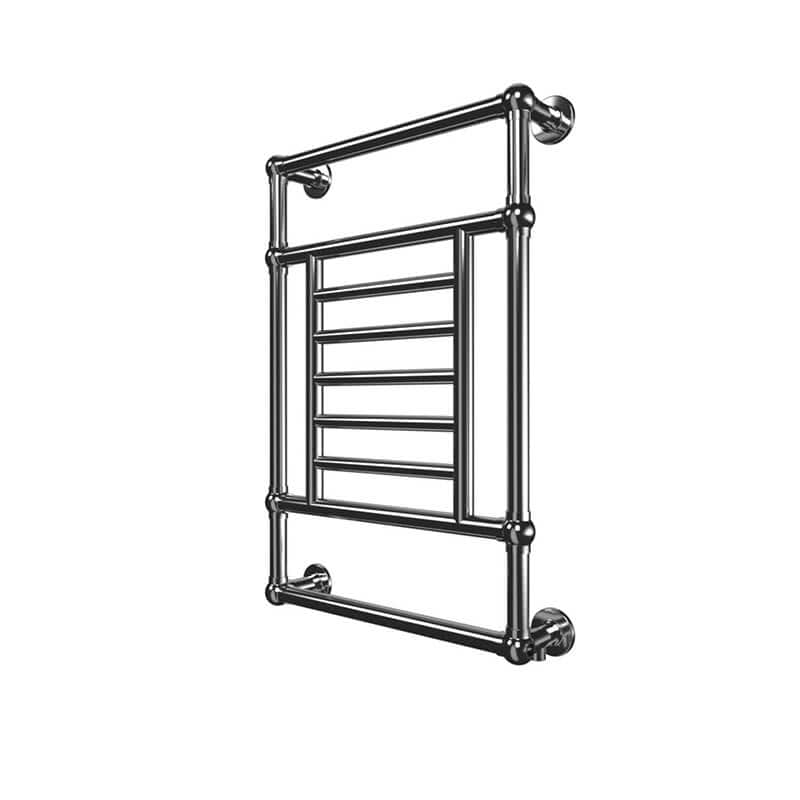 ICO Bath Tuzio Thames 23.5 X 34.5 Wall Mounted Towel Warmer Polished Nickel Corner View