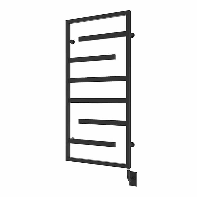 ICO Bath Vasto 23.5" X 47.5" Towel Warmer Mate Black Corner View