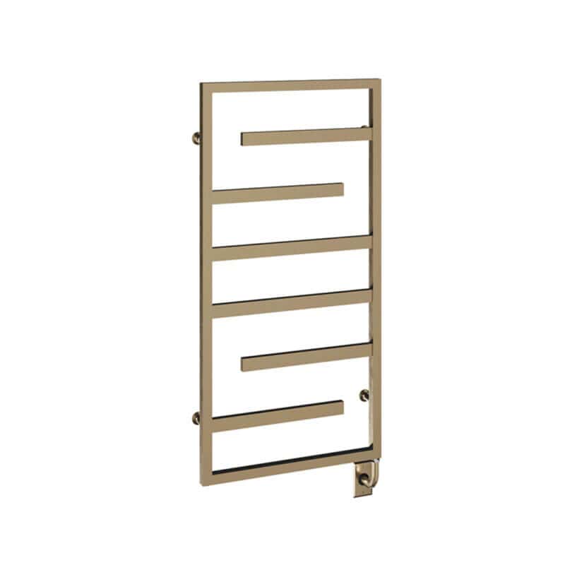 ICO Bath Vasto 23.5" X 47.5" Towel Warmer Pvd Brushed Bronze Corner View