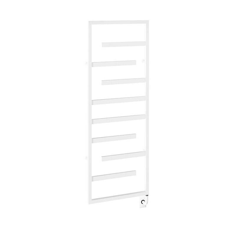 ICO Bath Vasto 23.5" X 64" Towel Warmer Matte White Corner View