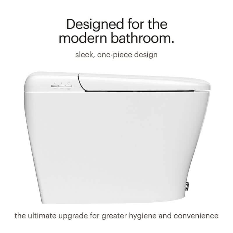 Integrated SMART Bidet Toilet Side View One-Piece Design