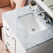 James Martin Addison 30 Inch Single Vanity in Glossy White With Carrara White Top