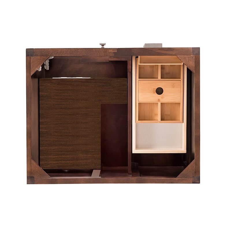 James Martin Addison 30 Inch Single Vanity in Mid Century Acacia Top View