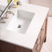 James Martin Addison 30 Inch Single Vanity in Mid Century Acacia With White Zeus Silestone Top