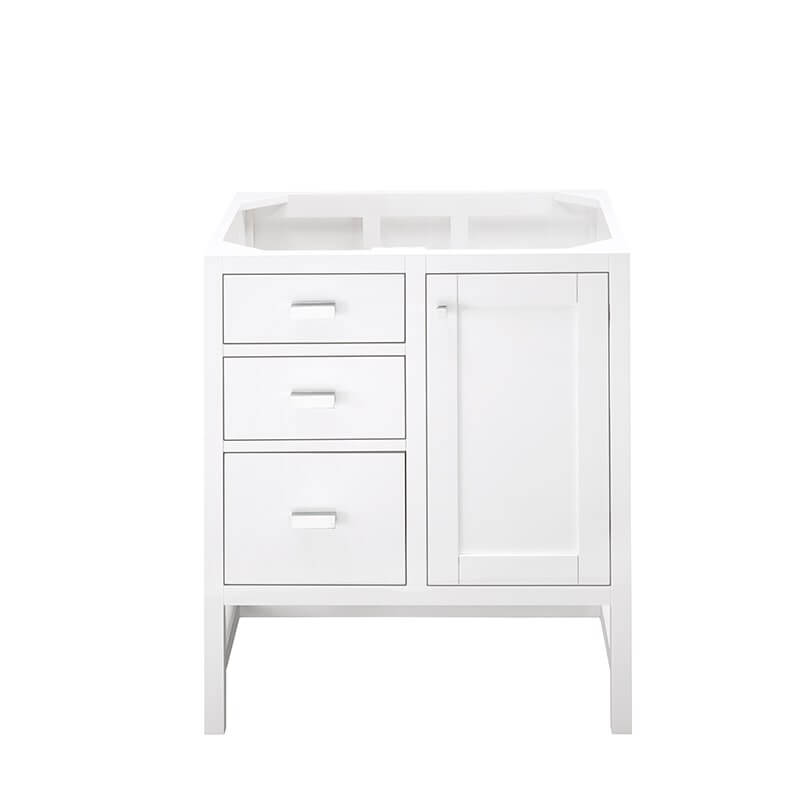 James Martin Addison 30" Single Vanity in Glossy White Cabinet Only