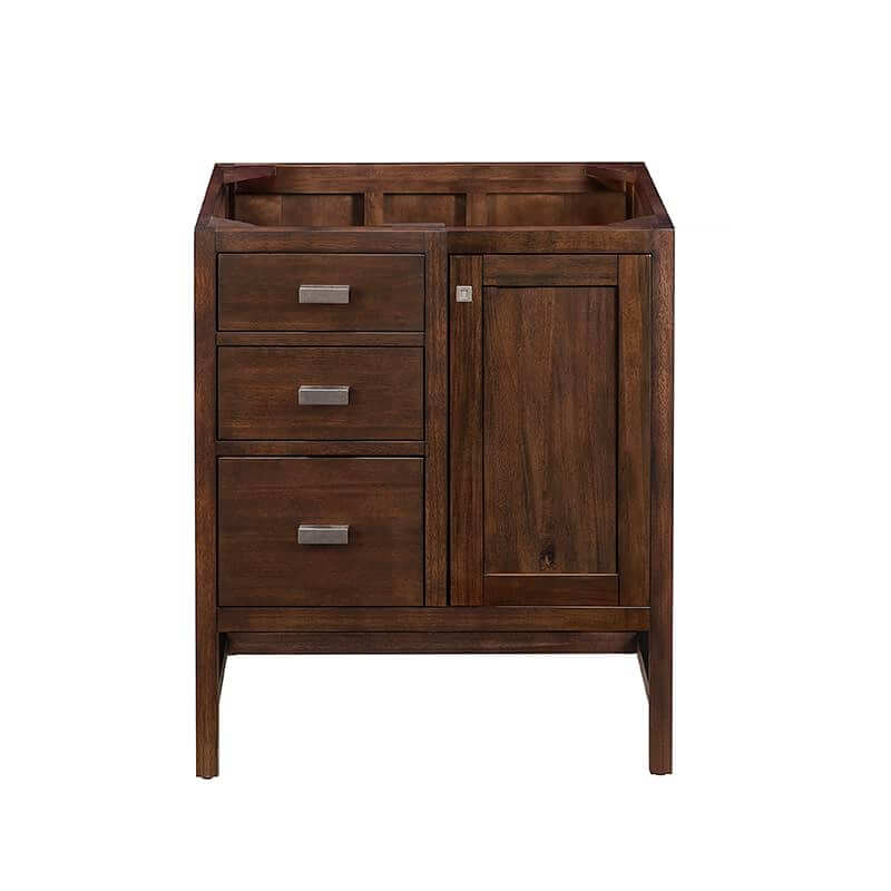 James Martin Addison 30" Single Vanity in Mid Century Acacia Cabinet Only