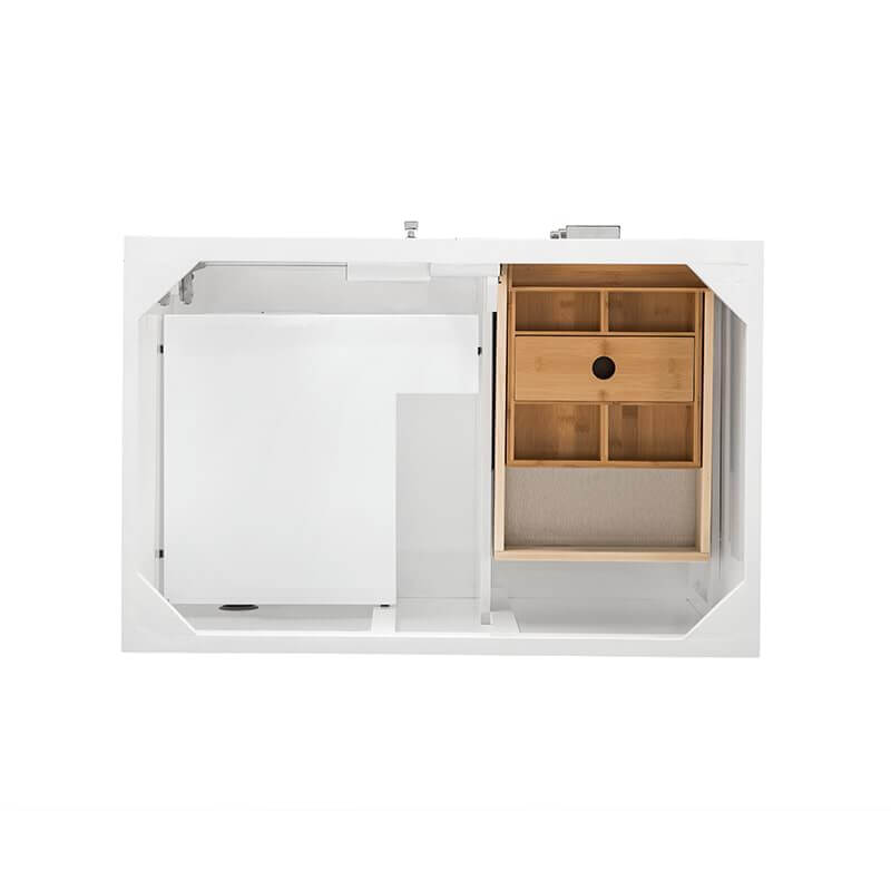 James Martin Addison 36 Inch Single Vanity in Glossy White Top View