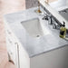 James Martin Addison 36 Inch Single Vanity in Glossy White With Carrara White Top