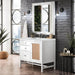 James Martin Addison 36 Inch Single Vanity in Glossy White With Ethereal Noctis Top