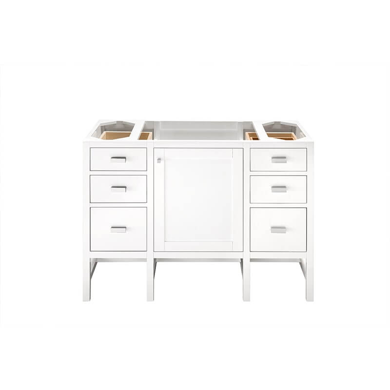 James Martin Addison 48" Single Vanity in Glossy White Cabinet Only