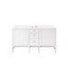 James Martin Addison 60" Double Vanity in Glossy White Cabinet Only