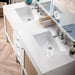 James Martin Addison 60 Inch Double Vanity in Glossy White With White Zeus Silestone Top