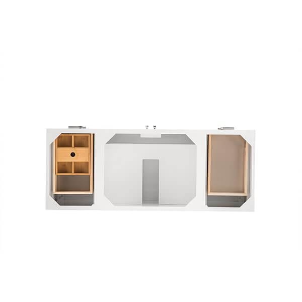 James Martin Addison 60 Inch Single Vanity in Glossy White Top View