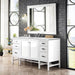 James Martin Addison 60 Inch Single Vanity in Glossy White With Ethereal Noctis Top