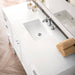 James Martin Addison 60 Inch Single Vanity in Glossy White With White Zeus Silestone Top