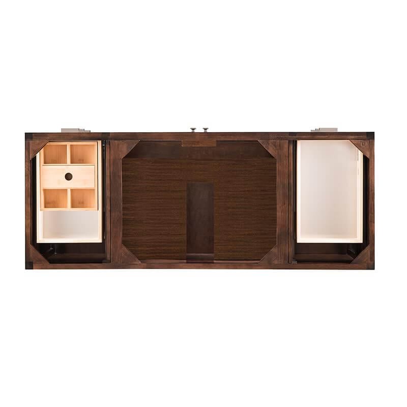 James Martin Addison 60 Inch Single Vanity in Mid Century Acacia Top View