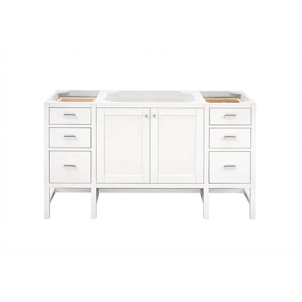 James Martin Addison 60" Single Vanity in Glossy White Cabinet Only