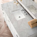 James Martin Addison 60" Single Vanity in Glossy White With Victorian Silver Silestone Top