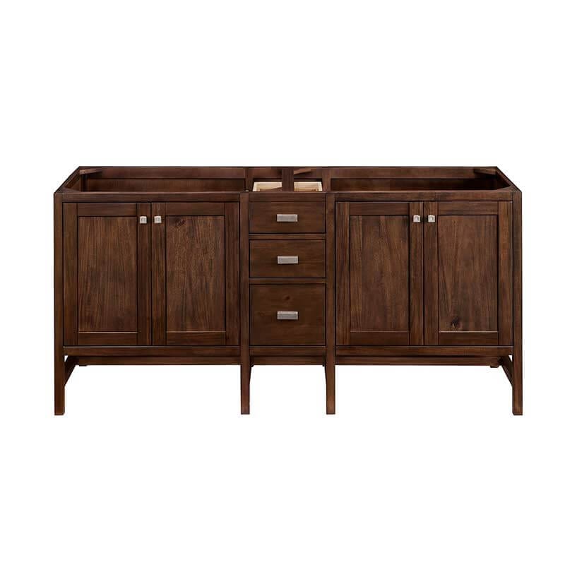 James Martin Addison 72" Double Vanity in Mid Century Acacia Cabinet Only