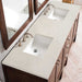 James Martin Addison 72" Double Vanity in Mid Century Acacia With Siberian Silestone Top