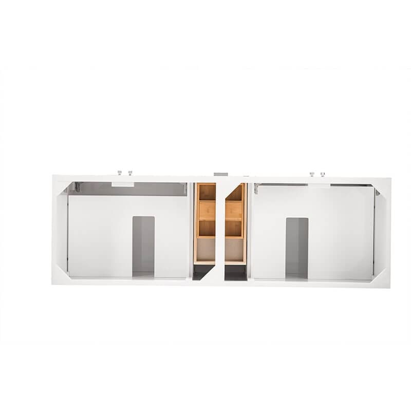 James Martin Addison 72 Inch Double Vanity in Glossy White Top View