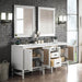 James Martin Addison 72 Inch Double Vanity in Glossy White With Ethereal Noctis Top