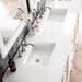 James Martin Addison 72 Inch Double Vanity in Glossy White With White Zeus Silestone Top