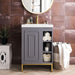 James Martin Alicante 24 Inches Single Vanity Gray Smoke Radiant Gold