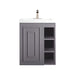 James Martin Alicante 24" Single Wall Mount Vanity Gray Smoke Front View