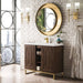 James Martin Alicante 39.5 Inches Single Vanity Mid Century Acacia Radiant Gold Side View