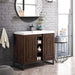 James Martin Alicante 39.5 Inches Single Vanity Mid Century Acacia Side View