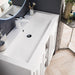 James Martin Alicante 39.5" Single Vanity Glossy White Brushed Nickel White Glossy Composite Stone Top