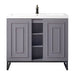 James Martin Alicante 39.5" Single Vanity Gray Smoke Matte Black Front View